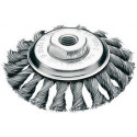 Brosse acier 100x12mm tressé 0,5mm 