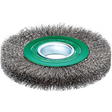 Brosse ronde inox 200x24/27mm ondulé 0,3mm 