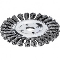 Brosse ronde fil d'acier 125x14mm 0,5mm 