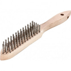 Brosse métallique acier 0,35mm 5-rangs 