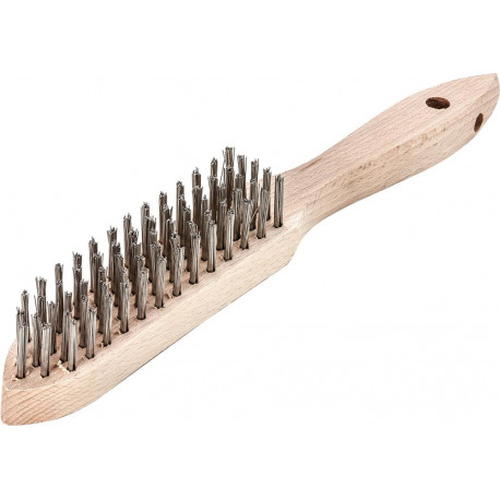 Brosse métallique acier 0,35mm 5-rangs 