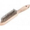 Brosse métallique acier 0,35mm 5-rangs 
