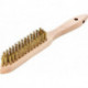 Brosse métallique à main, laiton, ondulé 0,35mm 4-rangs 