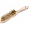 Brosse métallique à main, laiton, ondulé 0,35mm 5-rangs 