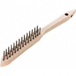 Brosse métallique acier 0,35mm 2-rangs 