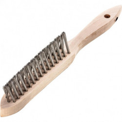 Brosse métallique 3-rangs 0,35mm 