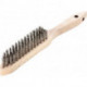 Brosse métallique fil inox, ondulé 0,35mm 4-rangs 