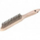 Brosse métallique fil inox, ondulé 0,35mm 3-rangs 