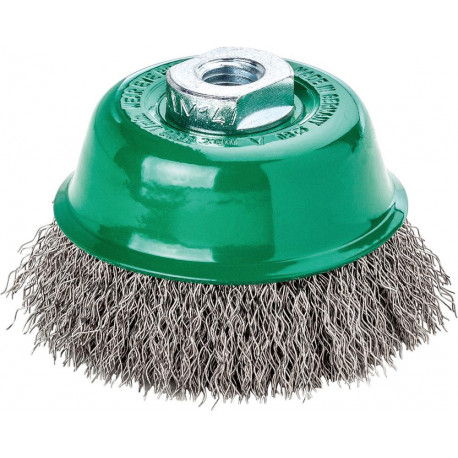 Brosse V4A M14 ondulé 65x0,3mm 