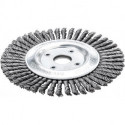 Brosse pinceau acier ondullé 115x6mm 0,5mm 