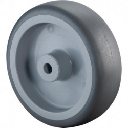 Roue caoutchouc 75mm A80.078 centre roue bleugris plastique GL