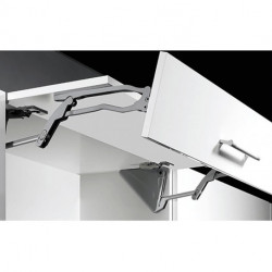 Raccord rabattable 9079610 gris argent