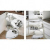 Meuble d'angle avec tiroir pivotant CLASSIC gauche 450mm