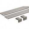 Jeu de profilés coulissants SlideLine M, 2 voies 2500mm argent