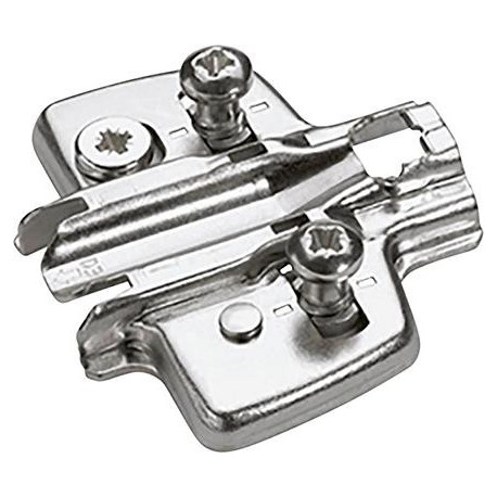 Plaque de montage en croix, acier nickelé, D : 5,0 mm HETTICH
