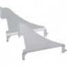 Support plastron 20571 aspect aluminium