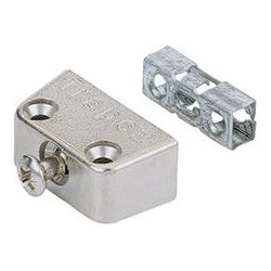 Ferrure de raccordement trapézoïdale ZDG plaqué nickel
