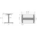 Table elevatrice électrique 9277885Hub 470mm