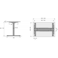 Table elevatrice électrique 9277886Hub 470mm