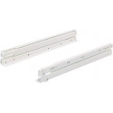 Coulisse de tiroir à roulettes sortie complète blanc 250 mm