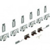 Jeu de ferrures pour portes coulissantes 45235