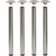 Set Pied de tabl 80x710mm inox 