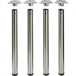 Set Pied de tabl 80x710mm inox 