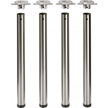Set Pied de tabl 80x710mm inox 
