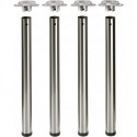 Set Pied de tabl 80x710mm inox 