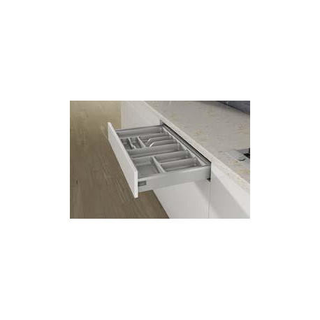 Insert de tiroir OrgaTray 440, largeur 351 - 400 mm, profondeur 441 - 520 mm, argent HETTICH