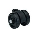 Roulette pivotante pour sols souples KF noir