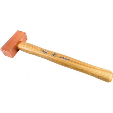 Marteau en cuivre 500g avec manche en hickory Haso