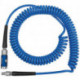Tuyau spirale PU bleu raccord de sécurité et bouchon NW74 12x8mm 7,5m RIEGLER