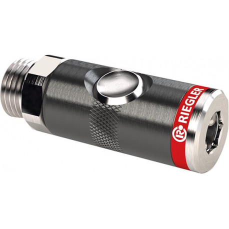 Raccord de sécurité DN 7,4 mm, filetage intérieur filetage AG G1/4 RIEGLER