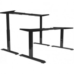 Cadre table elévatrice bureau 2M2S noir RAL 9017 695-1145 mm