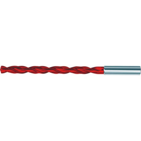 Foret hélicoïdal en carbure monobloc, SuperLine 12 x D, type RT 100, Ø m7 : 4,10 mm, Long. totale 102 mm, Long. hélice 64 mm, Ø queue h6 : 6 mm