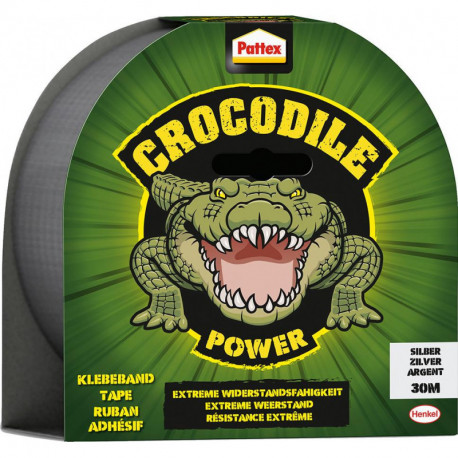 Ruban adhésif Pattex Crocodile argent 30m (Par 8)