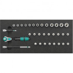 Module outil pour servante 1/3 Clé à douille 1/4 Zyklop et fonction maintien Wera