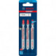 Lame de scie sauteuse a 3 pièces T 108 BHM Bosch