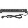 Multuprises 6-prises H05VV-F3G15 16m Aluminium FORTIS
