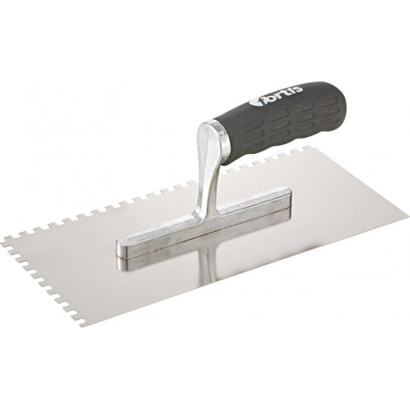 Taloche inox crantée inox 6x 6mm Poignée soft FORTIS