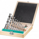 Foret hélicoïdal à bois Set HSS 11-tlg. FORTIS 