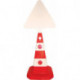 Cône de signalisation avec oeil rouge avec verres réfléchissants hauteur 613mm