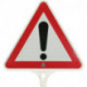 Panneau Signe attention film type 2 côté longueur 440mm