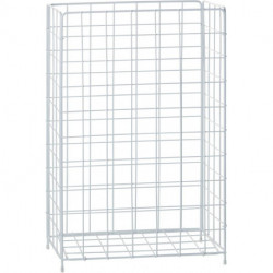 Corbeille treillis 60 litres métal blanc