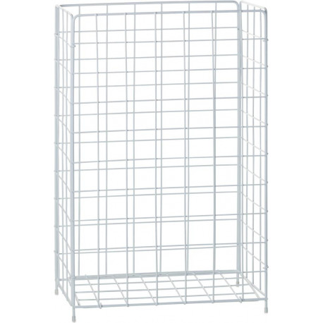 Corbeille treillis 60 litres métal blanc