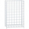 Corbeille treillis 60 litres métal blanc