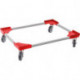 Chariot de transport 610 x 810mm rouge