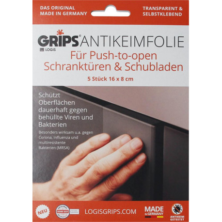 Film anti-germes push-to-open