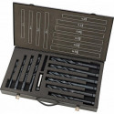 Jeu de forets hélicoïdaux DIN345 HSS rollgewalzt 14-30mm 2mm stg. + 25mm Coffret métal FORTIS